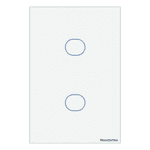 Interruptor touch 2 canais branco smart wifi RF BLE 90-250V Tramontina