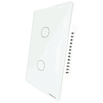 Interruptor touch 2 canais branco smart wifi RF BLE 90-250V Tramontina