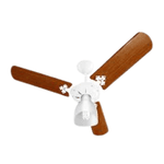 Ventilador de Teto Super Delta Branco 3 Pás Mogno 127V Motor Grande