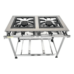 Fogão Industrial Inox 2 Bocas 40 X 40 Alta Pressão