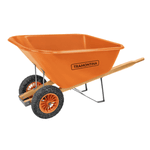 Carrinho Mão Braço de Madeira Caçamba Plástica 200L Duas Rodas Pneu Maciço Tramontina