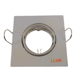 Spot Embutir Plano Dirigivel Quadrado 63MM MR11 Branco