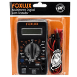 Multimetro Digital com Testador RJ45 EJ11 E RJ12 Foxlux