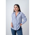 Camisa Natalia Azul Listrada