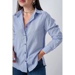 Camisa Natalia Azul Listrada