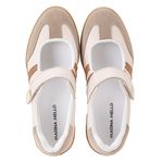 Sapatilha Lucy Porcelana e Caramelo