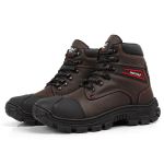 Bota Coturno Adventure Masculino Trabalho Couro Palmilha Em Gel - Marrom 091