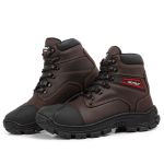 Bota Coturno Adventure Masculino Trabalho Couro Palmilha Em Gel - Marrom 091
