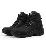 Bota Coturno Adventure Masculino Trabalho Couro Palmilha Em Gel - Preto 067