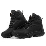 Bota Coturno Adventure Masculino Trabalho Couro Palmilha Em Gel - Preto 067