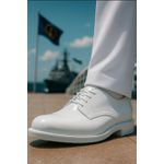 SAPATO MARINER MARINHA BRANCO ENVERNIZADO ALTO BRILHO