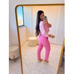 Camisa Cropped Ester Rosa
