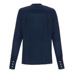Camisa Olivia em Seda Pura - Marinho