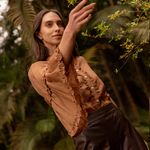 Camisa Marilia em Rami - Marrom