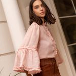 Camisa Marilia em Rami - Rosa Claro