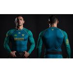 Rash Guard Matreiro Azul Turqueza Viper Brasil Compressão Manga Curta Uv50+