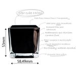 COPO DE VELA CUBE 130ML PRETO MTZ-2131