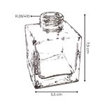 VIDRO CUBE 100ML R.28/410 TRANSPARENTE