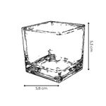 COPO DE VELA CUBE 130ML TRANSP MTZ-2123