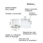 COPO DOMUS PARA VELA 210ML TRANSP MTZ-2160