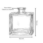 GARRAFA CUBE 500ML TRANSPARENTE P/ ROLHA