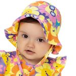 Chapéu de Praia Bebê Piscina Infantil Proteção UV 50+ Menina Margarida