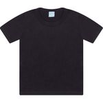 Camiseta Básica Masculina Infantil Juvenil 100% Algodão Promoção Preto