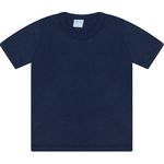 Camiseta Básica Masculina Infantil Juvenil 100% Algodão Promoção Azul Marinho