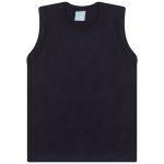 Camiseta Regata Infantil Masculina Juvenil Algodão Preto
