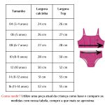 Biquíni Infantil Menina Com Proteção Uv Solar Top + Calcinha Rosa Neon