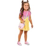  Vestido Infantil Menina Bolsinha Bonequinha Verão