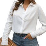 Camisa Branca Feminina Social Blusa Manga Roupa Plus size