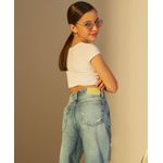 Wide Leg Jeans Infantil Juvenil Calça Criança Pantalona Moda Teen