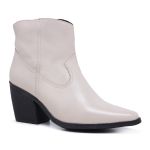 Bota Feminina Western Cannes Couro Off White