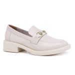 Mocassim Feminino Couro Anna Comfort Maxtherapy Off White