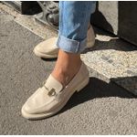 Mocassim Feminino Couro Anna Comfort Maxtherapy Off White
