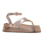 Sandália Flatform Comfort Liz Maxtherapy Metalizado Rosê