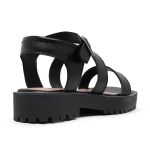 Sandália Flat Plataforma Tratorada Pamplona Preto