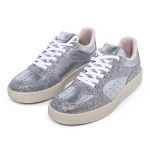Tênis Glitter Comfort Couro prata