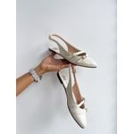 Sapatilha Daiana OFF WHITE VERNIZ 