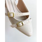Sapatilha Daiana OFF WHITE VERNIZ 