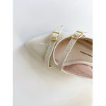 Sapatilha Daiana OFF WHITE VERNIZ 