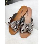 Rasteirinha Lola CHUMBO METALIZADO