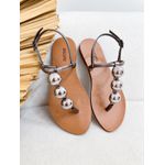 Rasteirinha Iris CHUMBO METALIZADO