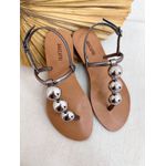 Rasteirinha Iris CHUMBO METALIZADO