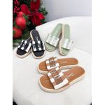 Flat Yani VERDE LISTRADO