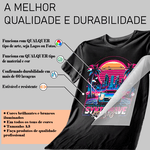 Camiseta Personalizada Estampa Masculina Preta 29cm X 42cm Copia