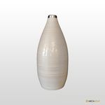 VASO BRANCO C/ALUMINIO 