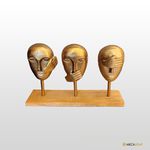 ESTATUETA ALUMINIO 3 ROSTOS DOS SABIOS