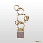 Escultura Dourada Ring-M